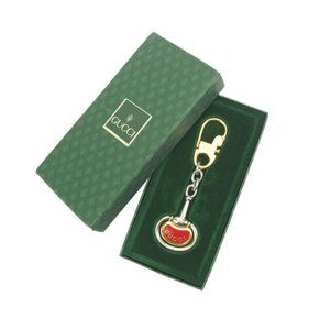 Gucci key ring Key holder Logo Silver Gold Woman Authentic Used